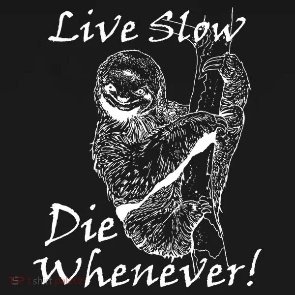 Live Slow Die Whenever Funny Sloth Baby Bodysuit