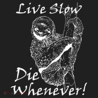 Live Slow Die Whenever Funny Sloth Golf Towel thumb 3