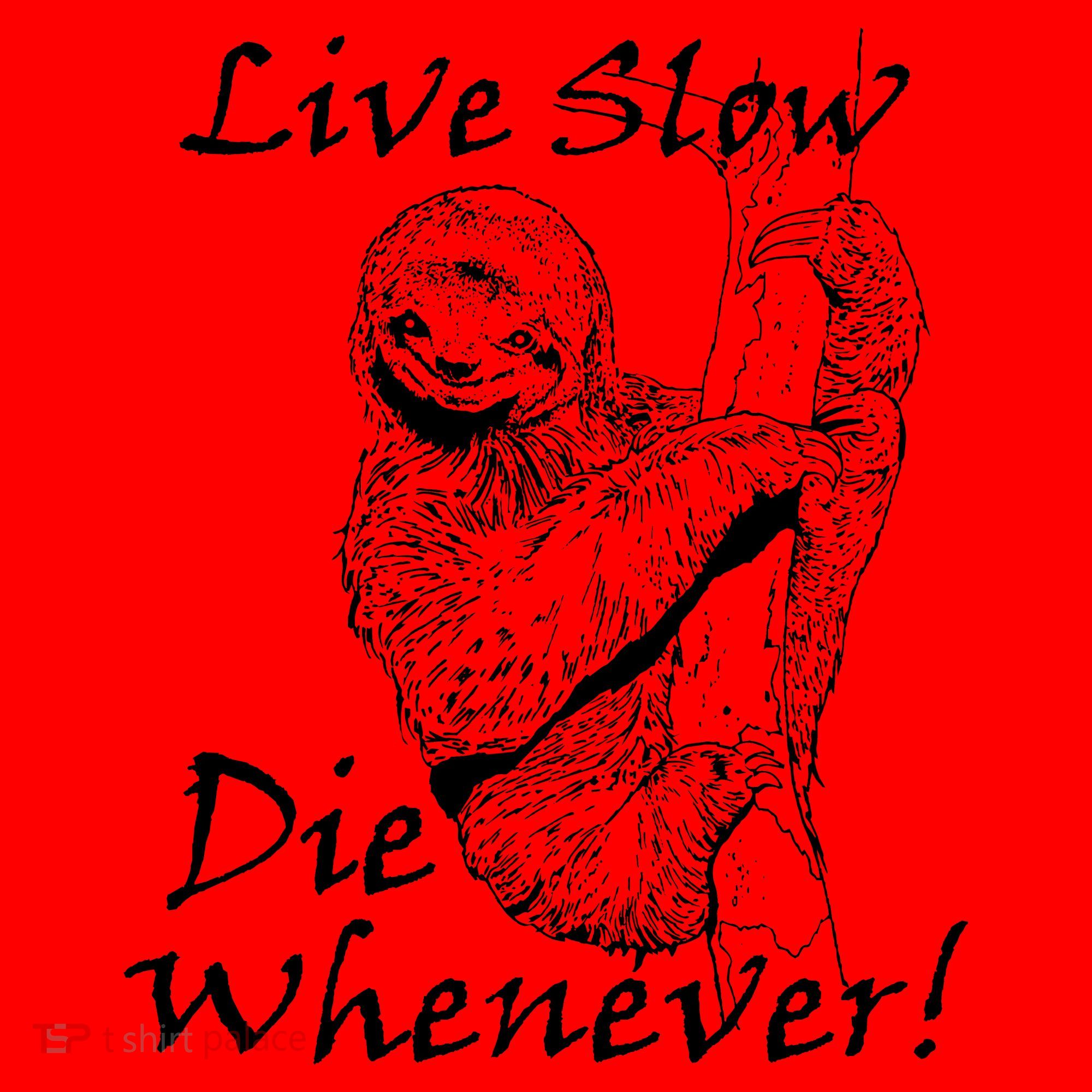 Live Slow Die Whenever Funny Sloth Santa Hat
