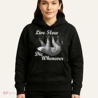 Live Slow Die Whenever Sloth Hoodie thumb 5