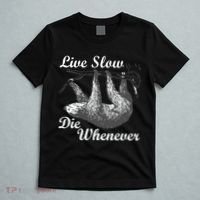 Live Slow Die Whenever Sloth T-Shirt thumb 5