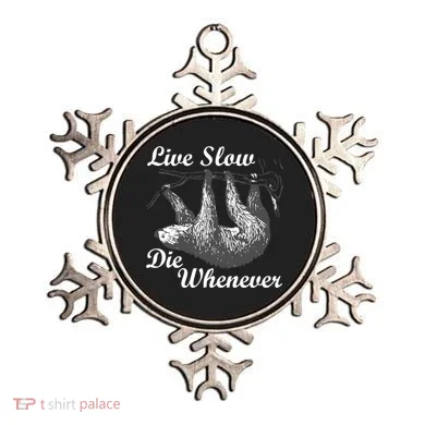 Live Slow Die Whenever Sloth Ornament