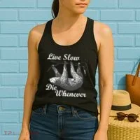 Live Slow Die Whenever Sloth Women's Tank Top thumb 2