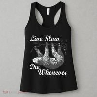 Live Slow Die Whenever Sloth Women's Tank Top thumb 3