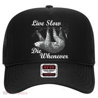 Live Slow Die Whenever Sloth Hat thumb 0