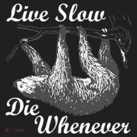Live Slow Die Whenever Sloth Golf Towel thumb 3