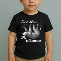 Live Slow Die Whenever Sloth Toddler T-Shirt thumb 2