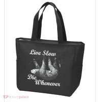 Live Slow Die Whenever Sloth Tote Bag thumb 3