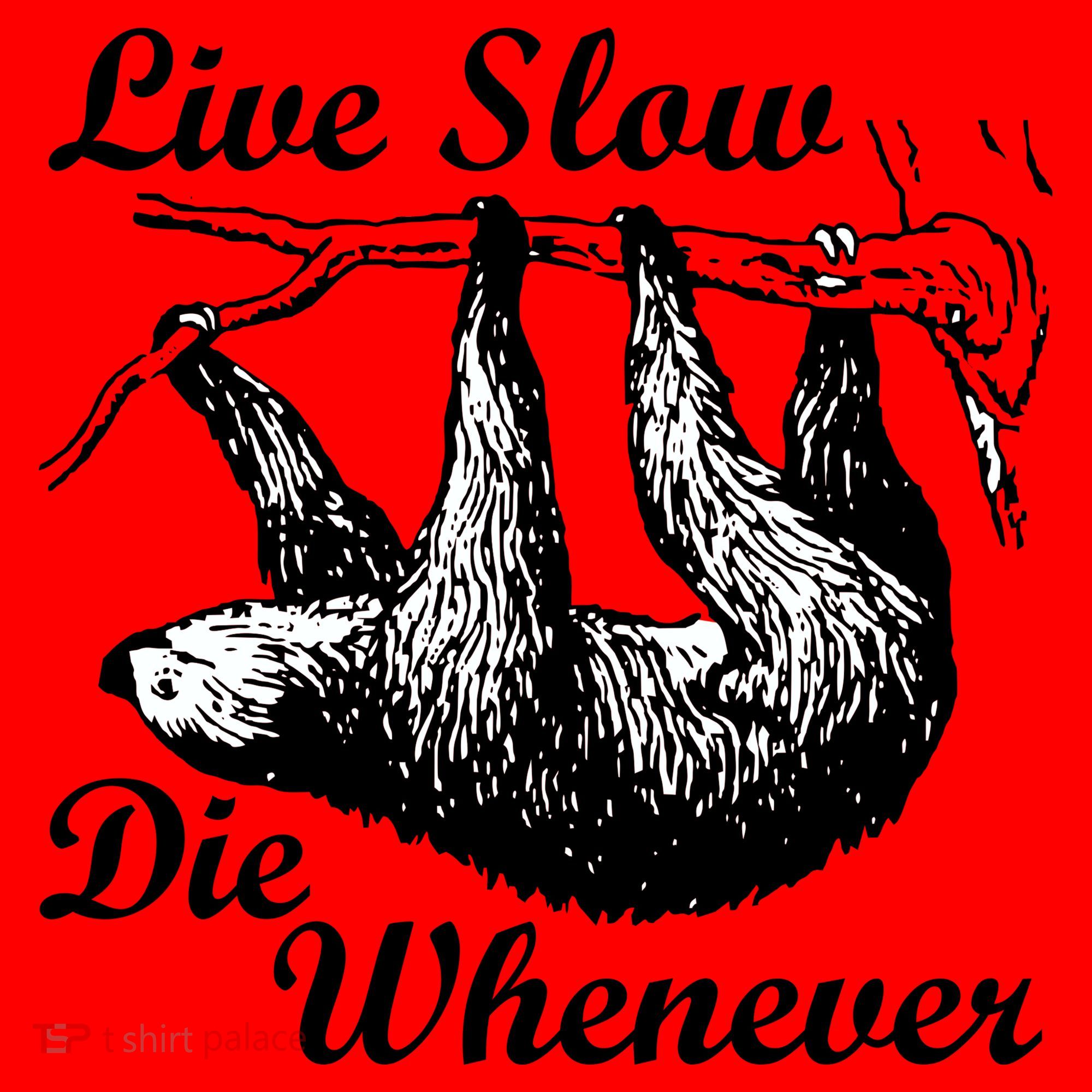 Live Slow Die Whenever Sloth Santa Hat