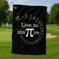 Live To InsPIre Pi Day Golf Towel thumb 1