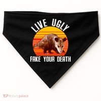 Live Ugly Fake Your Death USA-Made Doggie Bandana thumb 0