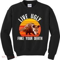 Live Ugly Fake Your Death Kids Sweatshirt thumb 0