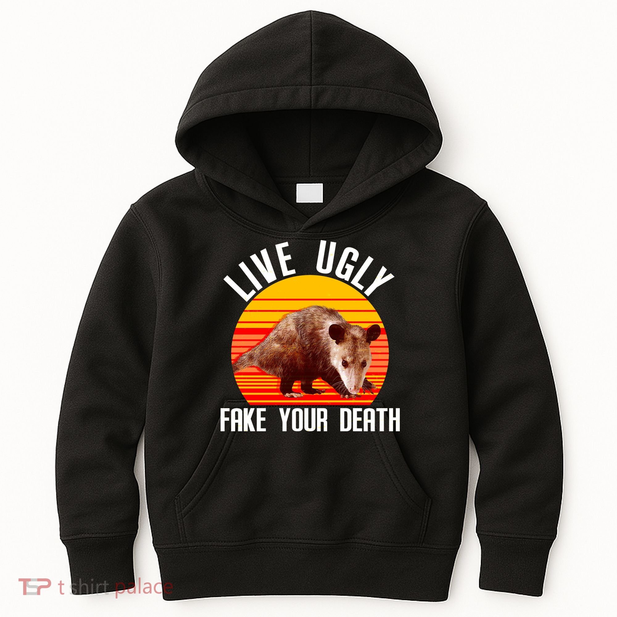 Live Ugly Fake Your Death Kids Hoodie