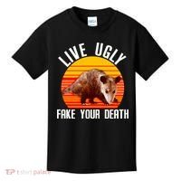 Live Ugly Fake Your Death Kids T-Shirt thumb 0