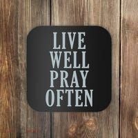 Live Well Pray Often Coaster thumb 0