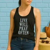 Live Well Pray Often Women's Tank Top thumb 2