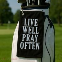 Live Well Pray Often Golf Towel thumb 2