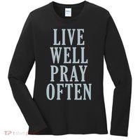 Live Well Pray Often Women's Long Sleeve Shirt thumb 0