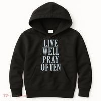 Live Well Pray Often Kids Hoodie thumb 0