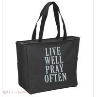 Live Well Pray Often Tote Bag thumb 2