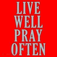 Live Well Pray Often Santa Hat thumb 1