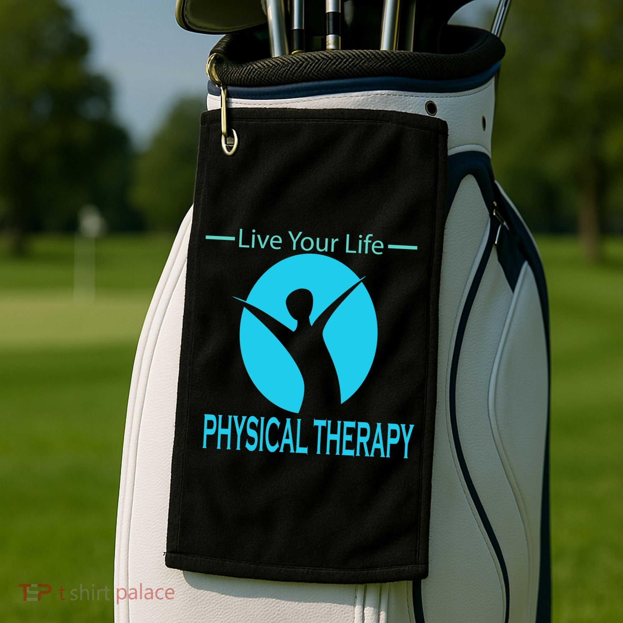 Live Your Life Physical Therapy Golf Towel