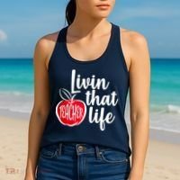Livin That Teacher Life Women's Tank Top thumb 2