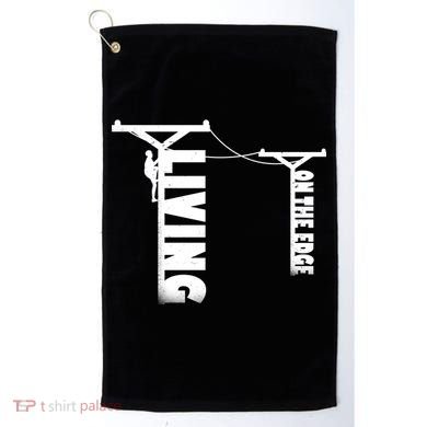 Living On The Edge Golf Towel