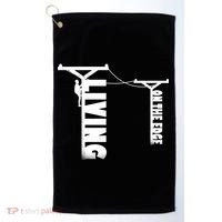 Living On The Edge Golf Towel thumb 0