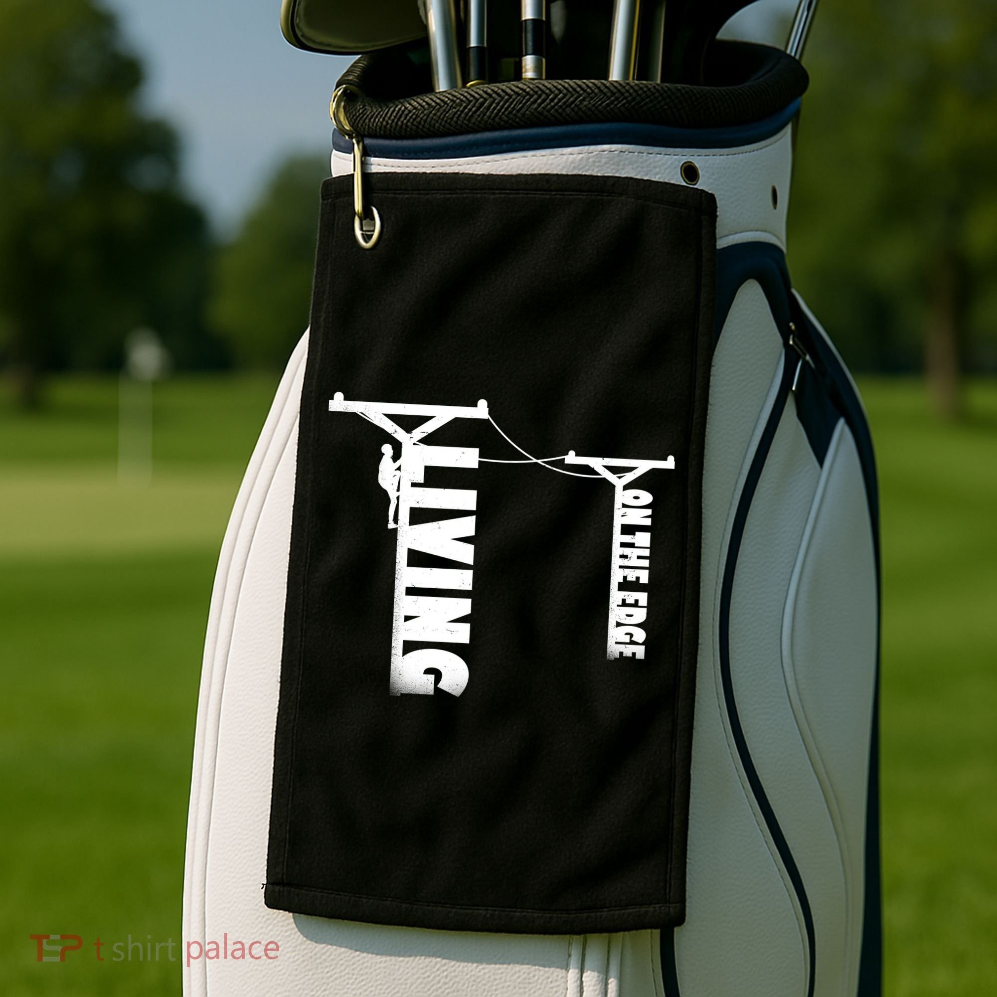 Living On The Edge Golf Towel