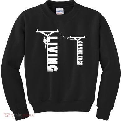 Living On The Edge Kids Sweatshirt