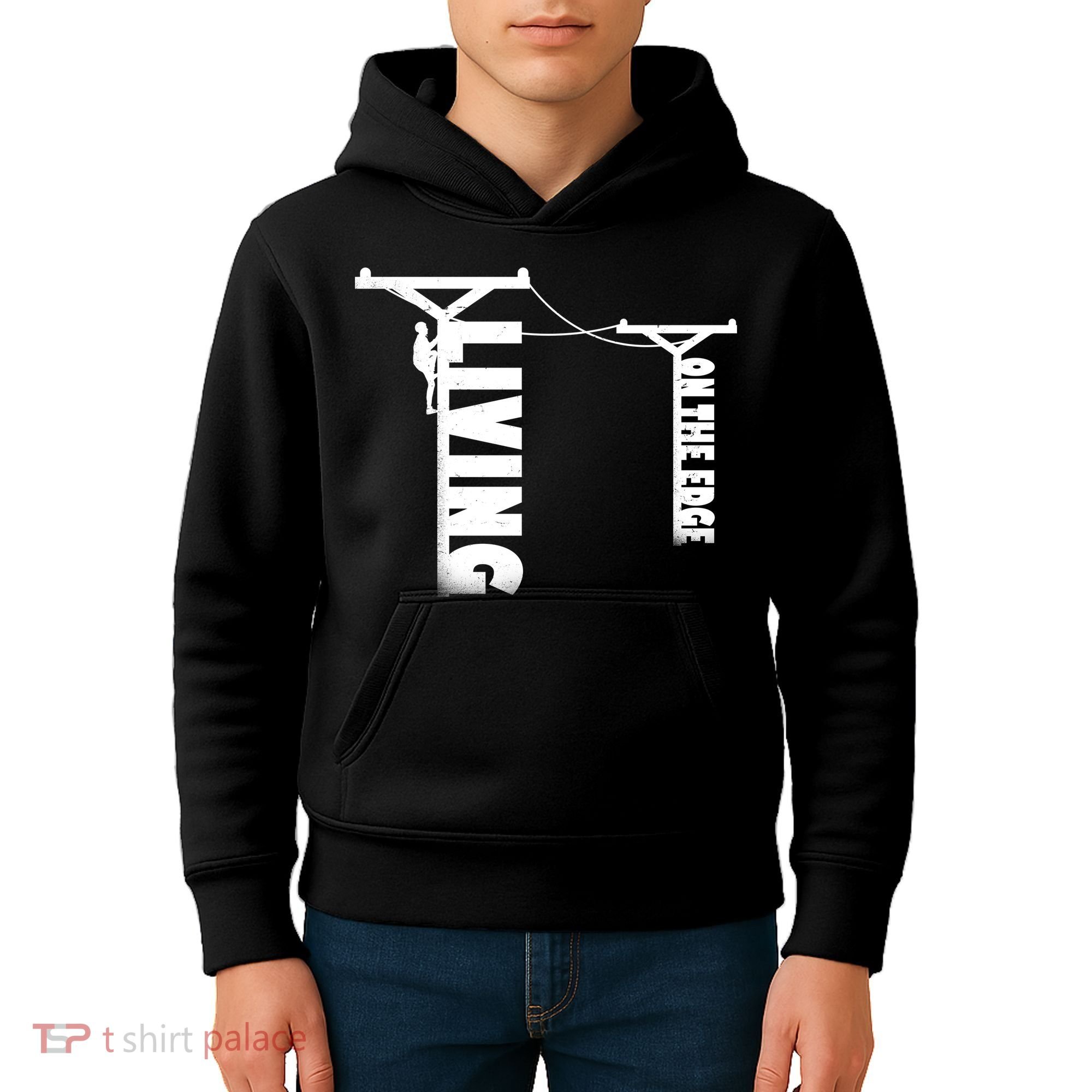 Living On The Edge Kids Hoodie