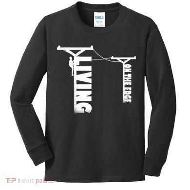 Living On The Edge Kids Long Sleeve Shirt