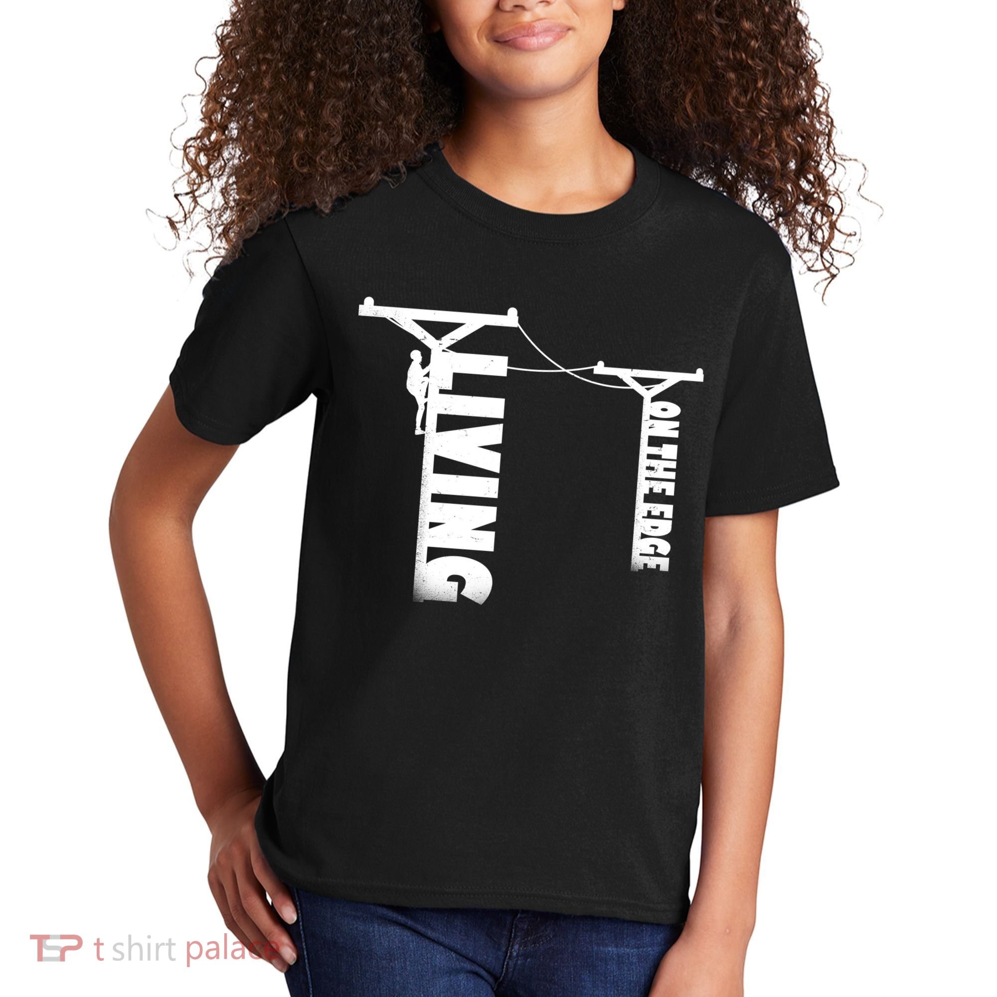 Living On The Edge Kids T-Shirt