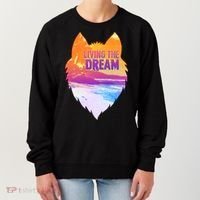 Living The Dream Californian Beach Wolf Head Women's Sweatshirt thumb 0