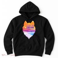 Living The Dream Californian Beach Wolf Head Hoodie thumb 0