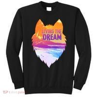 Living The Dream Californian Beach Wolf Head Sweatshirt thumb 0