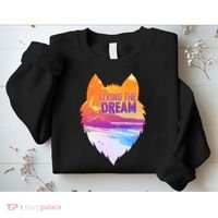 Living The Dream Californian Beach Wolf Head Sweatshirt thumb 2