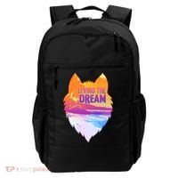 Living The Dream Californian Beach Wolf Head Backpack thumb 0