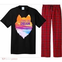 Living The Dream Californian Beach Wolf Head Pajama Set thumb 0