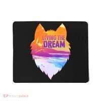 Living The Dream Californian Beach Wolf Head Mousepad thumb 0