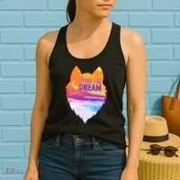 Living The Dream Californian Beach Wolf Head Women's Tank Top thumb 2