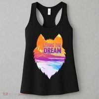 Living The Dream Californian Beach Wolf Head Women's Tank Top thumb 3