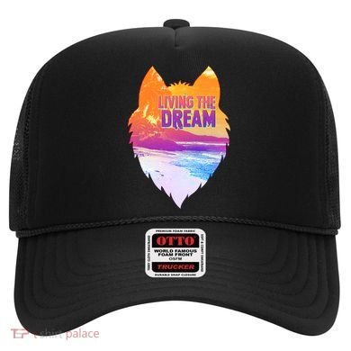 Living The Dream Californian Beach Wolf Head Hat