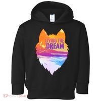Living The Dream Californian Beach Wolf Head Toddler Hoodie thumb 0