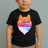 Living The Dream Californian Beach Wolf Head Toddler T-Shirt thumb 2
