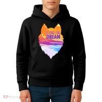 Living The Dream Californian Beach Wolf Head Kids Hoodie thumb 4