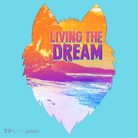 Living The Dream Californian Beach Wolf Head T-Shirt thumb 6