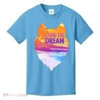 Living The Dream Californian Beach Wolf Head Kids T-Shirt thumb 0