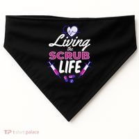Living The Scrub Life Nurse USA-Made Doggie Bandana thumb 0